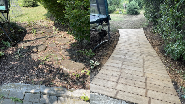 před a po ze starých prken